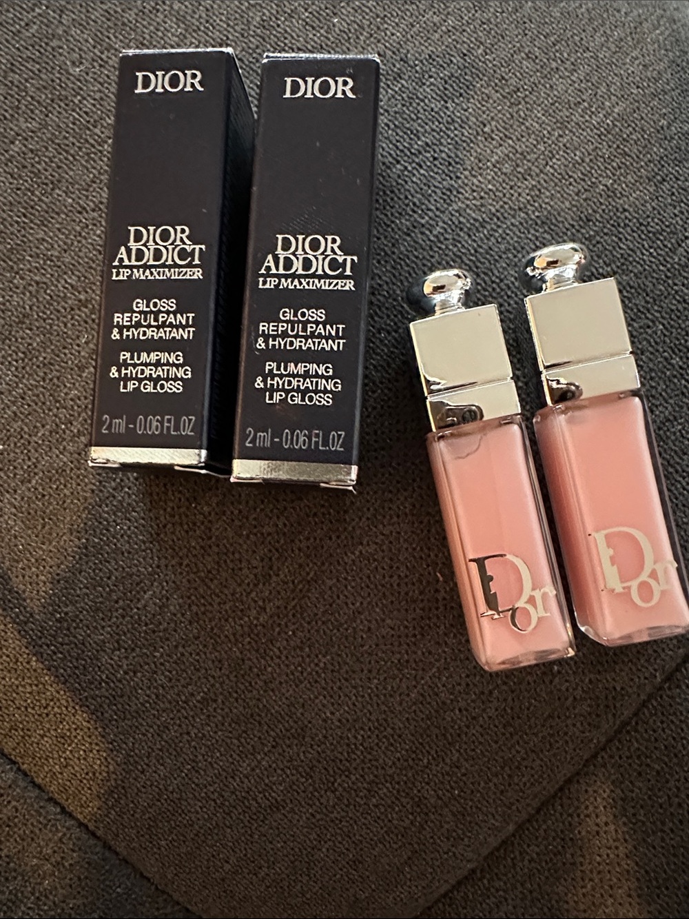 BNIB Dior Addict Maximizer Gloss Mini in 001 Pink - you get TWO of them